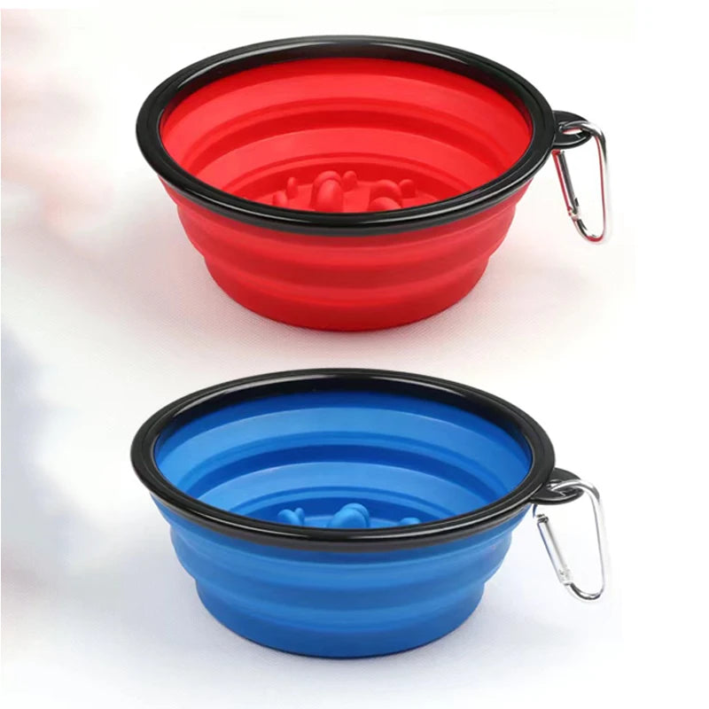 Collapsible Travel Slow Feeder Bowl