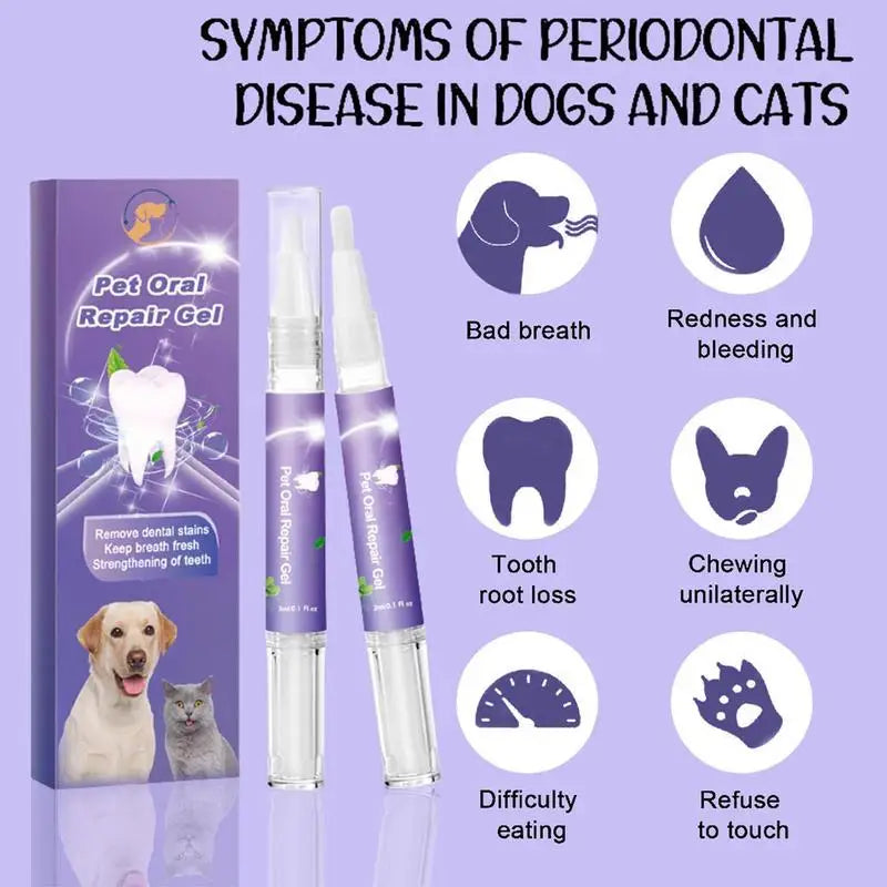 Gel buccal naturel pour animaux de compagnie – Soins des dents et des gencives pour chats et chiens