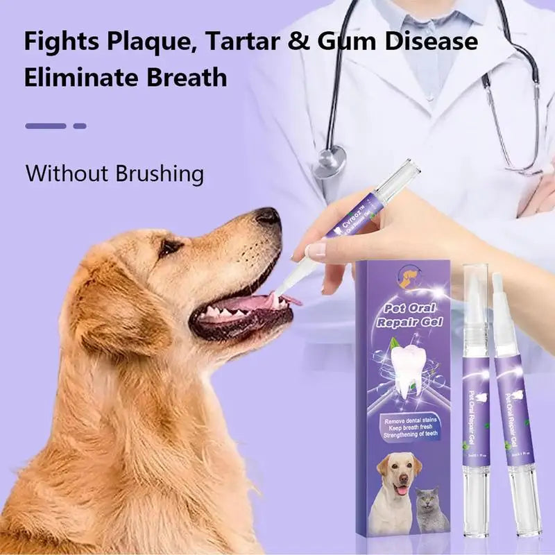 Gel buccal naturel pour animaux de compagnie – Soins des dents et des gencives pour chats et chiens