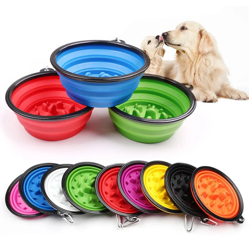 Collapsible Travel Slow Feeder Bowl