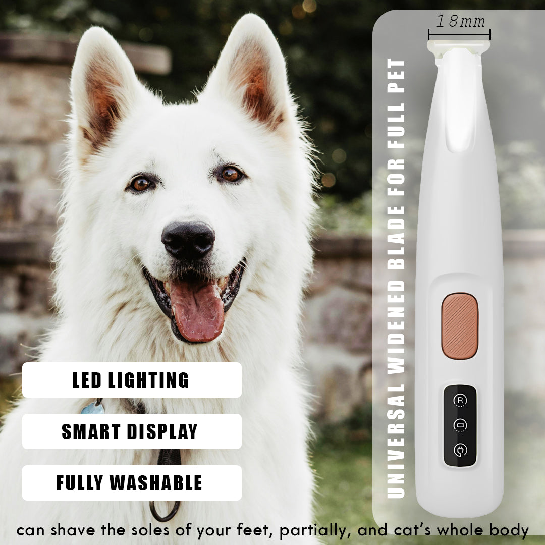 Dog Paw Trimmer with LED Light – Waterproof & Rechargeable
