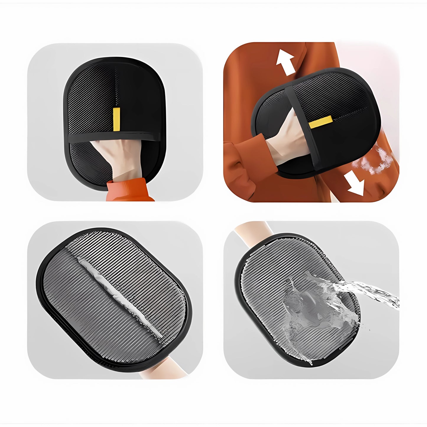 Gants de toilettage électrostatiques double face pour animaux de compagnie