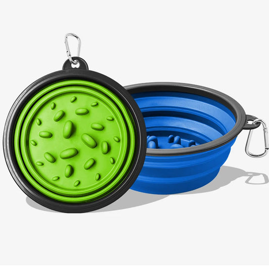 Collapsible Travel Slow Feeder Bowl