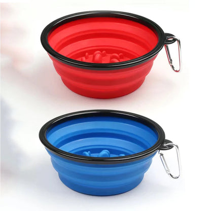 Gamelle de voyage pliable à alimentation lente
