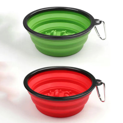 Gamelle de voyage pliable à alimentation lente