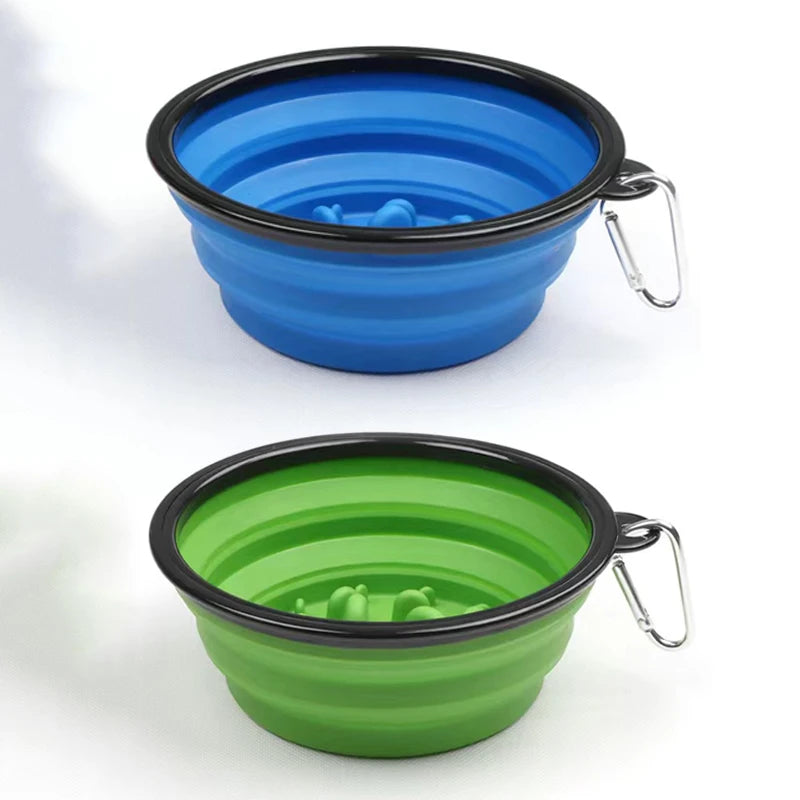 Gamelle de voyage pliable à alimentation lente