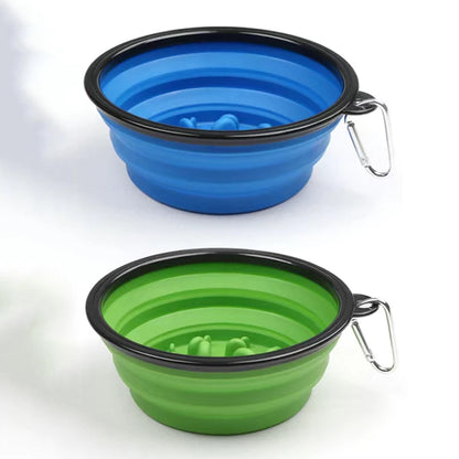 Gamelle de voyage pliable à alimentation lente