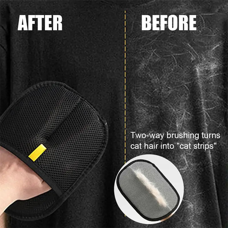 Gants de toilettage électrostatiques double face pour animaux de compagnie